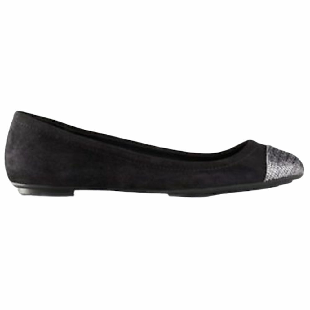 EUC Ann Taylor glitter suede black flats sz 7.5